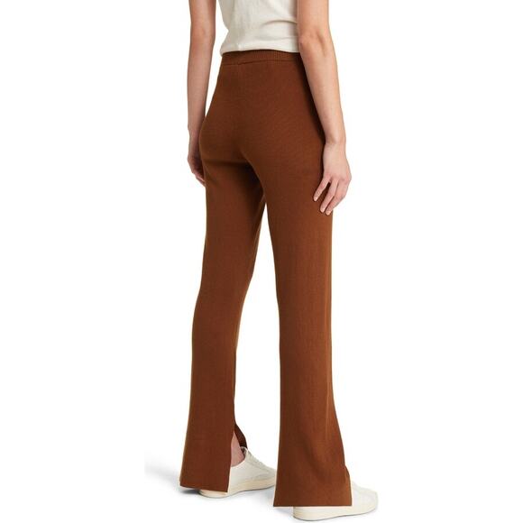 Rails Jules Rib Cotton Blend brown Knit Pants size L - Picture 2 of 12